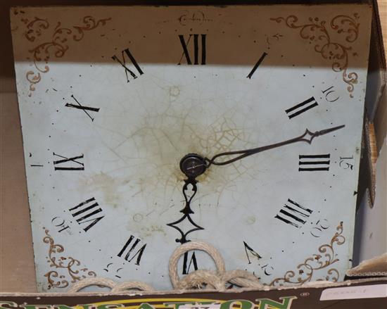 An early 19th century 30 hour longcase clock movement